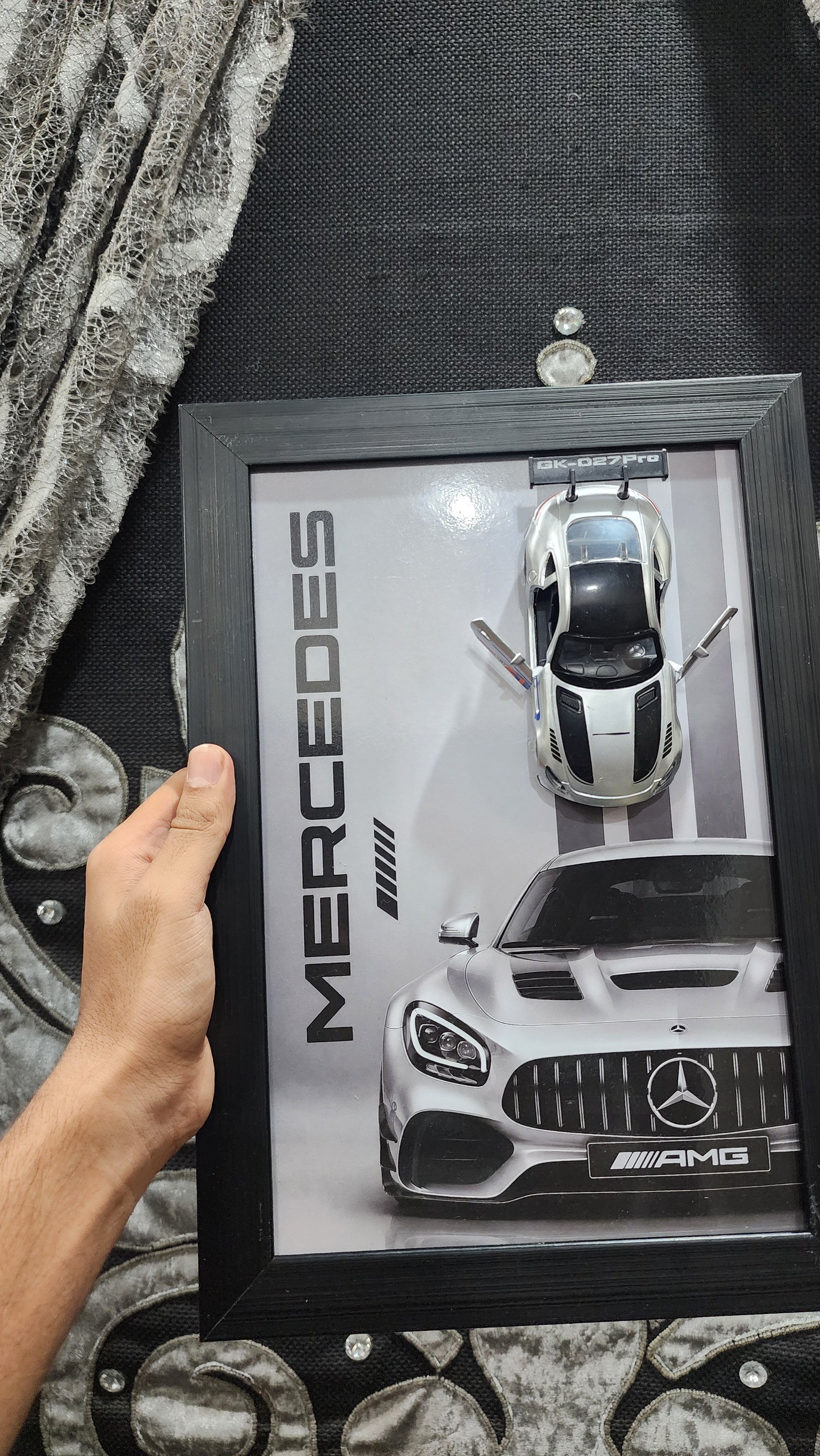 Silver MERCEDES AMG WITH LIGHT AND SOUND